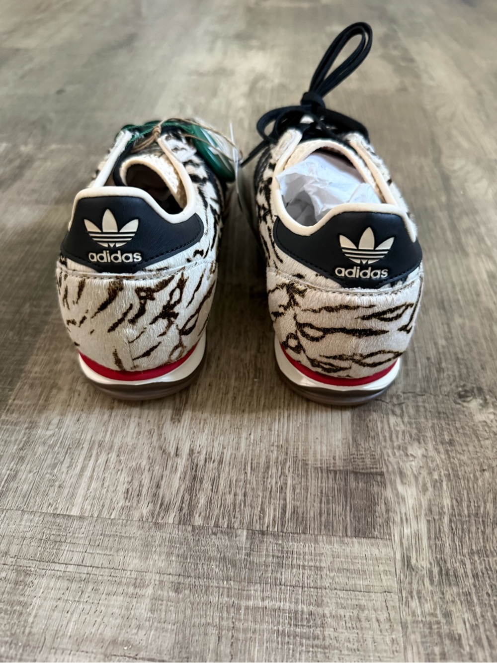 NWT Adidas SL 72 zebra print wonder white/black/scarlet 6.5 - Picture 6 of 8
